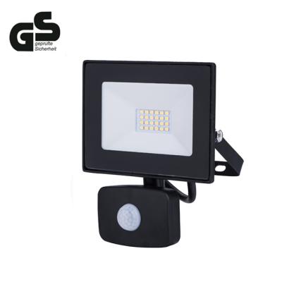 China Garden GS LED Floodlight 10W 20W 30W 50W 100W 400W Waterproof Aluminum Outdoor PIR Motion Sensor LED Flood Light for sale