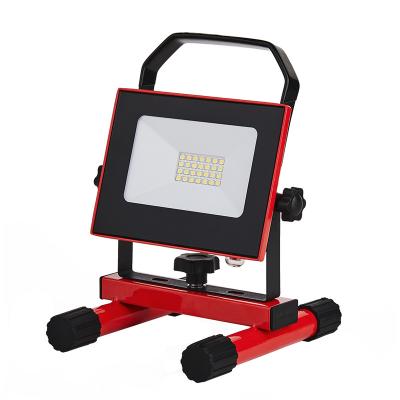 China Rohs 20w Portable Rechargeable Cordless Work Warehouse CE Spotlight IP65 LED Emergency Waterproof Flood Light With Stand for sale