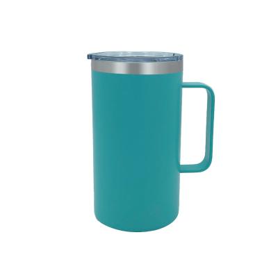 China PORTABLE Wholesale Tumbler Double Wall Stainless Steel Vacuum Insulated Travel Mugs With Handle for sale