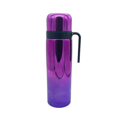 China Colorful PORTABLE Travel Bottle Vacuum Flask Refill Travel Bottle Jug With With Cups for sale