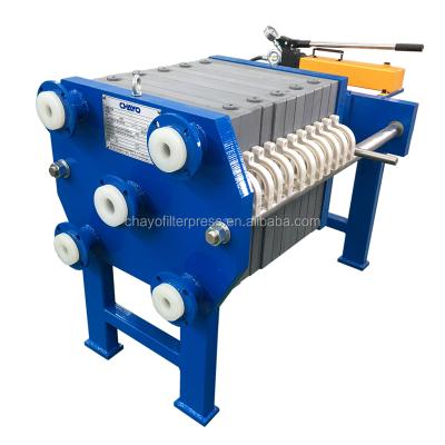 China Manual Solid-Liquid Separation Hydraulic Jack Solid Liquid Separator Filter Press Machine for sale