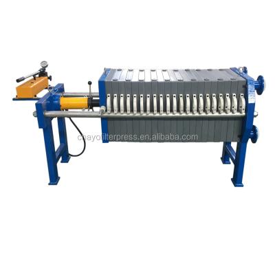 China Manual Solid-Liquid Separation Top Selling Plate Filter Press for sale