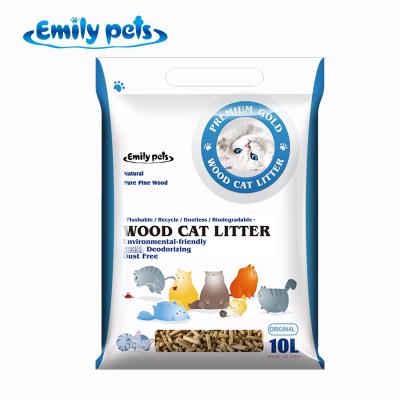 China Plant Sustainable Natural Premium Clumping Pine Wood Cat Litter Odor Control for sale