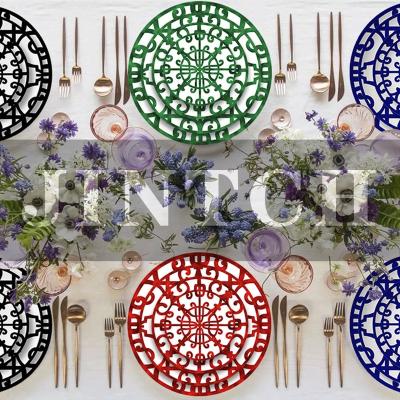 China Viable Simple Western Design Bone China Dinnerware Sets Colorful Dinnerware Charger Dinner Plate Ceramic Dishes Set for sale