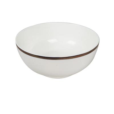 China Viable Hot Sale Gold Rim Ceramic Dinner Bowls Event Sets for sale