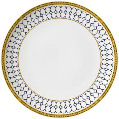 China New Design Viable Gold Rim Main Dish Ceramic Dishes Royal Fine Bone China Dining Dishes Wholesale for sale