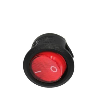 China XLJ 2v 250v kcd1 Round ON-OFF Led Mini Light On Off Lamp Switch Rocker Switch With 2 Position Operation Light Pane 3 Pin Solder Cable for sale