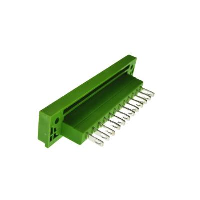 China XLJ H2edgcdm 5.08mm Copper Pitch PCB Terminal Block Wall-thru Socket With Side Nut for sale