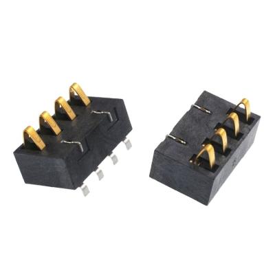 China Board to Board XLJ Battery Connector Mobile 4 Pin PCB Mount 2.5PH 6.0H Gold Plating Battery Contact Shrapnel 3U Mobile Battery Connector for sale