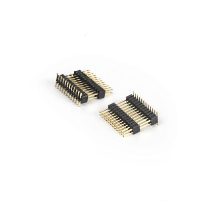 China Pin Header 1.27mm Strips 2xNP 2PH-B127-S12 Vertical Male Pin Header Connector 2PH-B127-S12 for sale