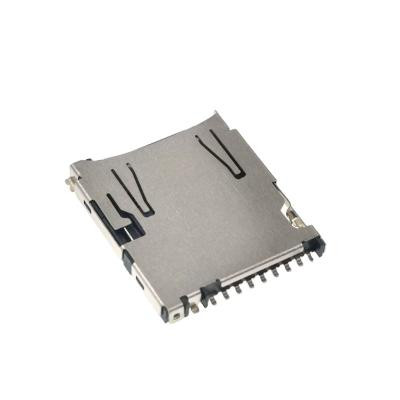 China PCB XLJ Connector 10pin Tf Push Push Memory Card Small Mini Sd Card Connector for sale