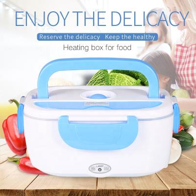 China 2IN1 Plastic Electric Car Food Grade Heater Rice Food Storage Kitchen Food Warmer Lunch Box for sale