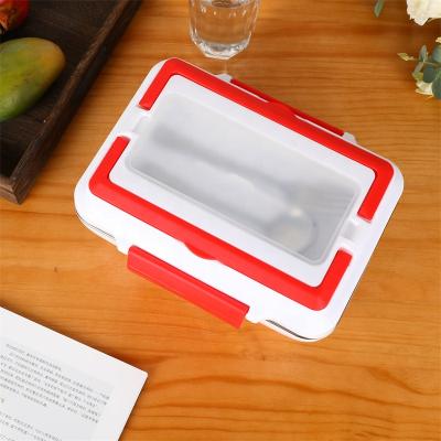 China Hot Portable Food Heater Warmer Mini Electric Heating Bento Lunch Box For Hotel/Home/Car Office/Office/School Sale 304 Stainless Steel for sale