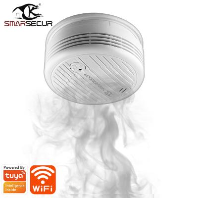 China Smoke Detector {Manufacturer} Photoelectric Optical Tuya APP Control WIFI Smoke Detector /Firm Alarm Detection & Silence Function, Fire Alarm for sale