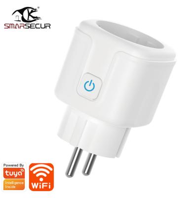 China Wifi {Manufacturer} Tuya WiFi compatible with EU plug 16A socket smart timing outlet power monitoring ON/OFF APP remote control for sale