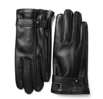 China Hole Fashion Winter Soft Color Men Leather Outdoor Gloves Pu Leather Gloves Gloves for sale