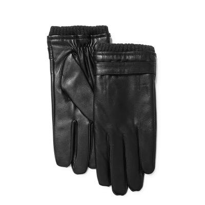 China Hole Sale Winter Fashion Soft Touch Touch Screen Color Men Sheepskin Leather Glove PU Leather Gloves Hot Outdoor Use for sale