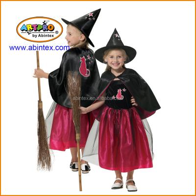 China Polyester ARTPRO by Abintex brand witch costume (05-703) with cat embroidery for girl for sale