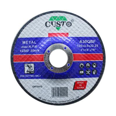 China Alunimium Oxide Disco Corte Metal Cutting Disc 125 5inch Metal Cutting Disc for sale