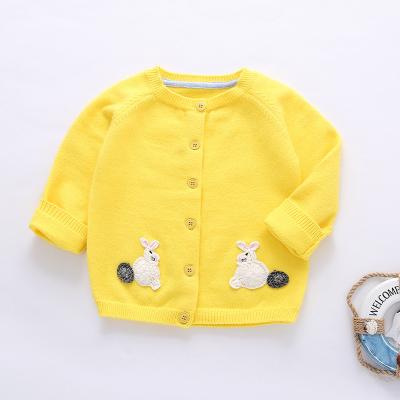 China Sustainable Baby Clothes Wholesale New Korean Baby Clothes Embroidery Design Knit Swater Girl for sale