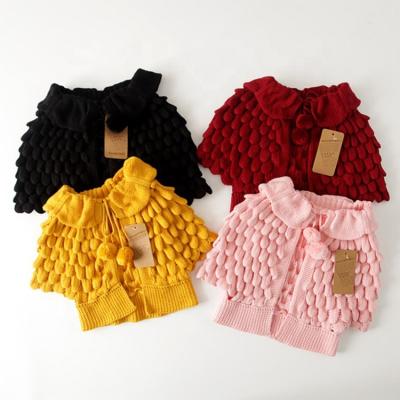 China Child Clothing Shopping Breathable Online Children's New Design Atmosphere Crochet Cape Sweaters for sale