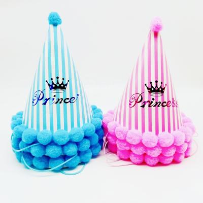 China Funny Striped Multi Colors Hat Party Hats Birthday Paper Hat for sale