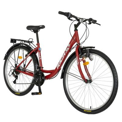 China Street Amazon most popular double seats v brake 18 inch steel frame 24 speed city bikes for female for sale