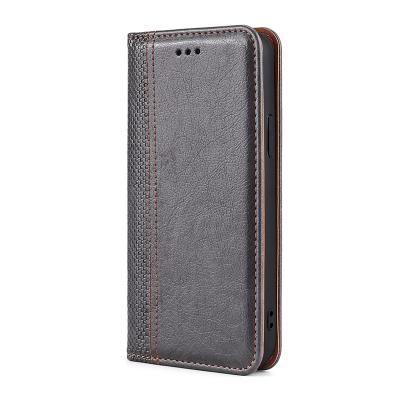 China Anti-fall Vintage Grid Pattern PU Leather Flip Wallet Phone Case For S9 S10 Plus Samsung Galaxy A03S A21S A02 Xsmax TPU In Inside Cover for sale