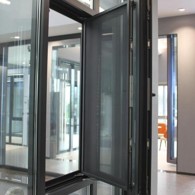 China New design image folding screen aluminum ddouble inward opening and window reverse screen doors for sale for sale