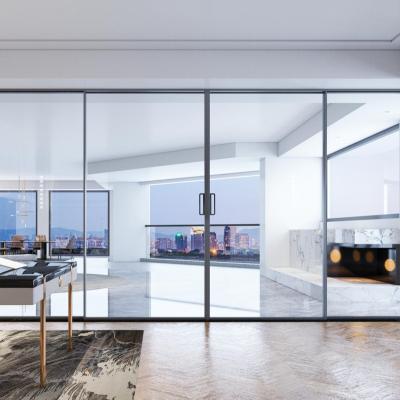 China Extremely narrow windproof sliding door with good view for sale