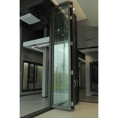 China High Quality Soundproof Glass Clear Sliding Door Basement Folding Door Windproof for sale