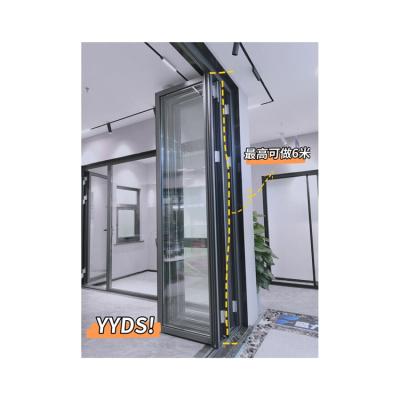 China China factory supply windproof custom design tempered glass aluminum folding doors for sale