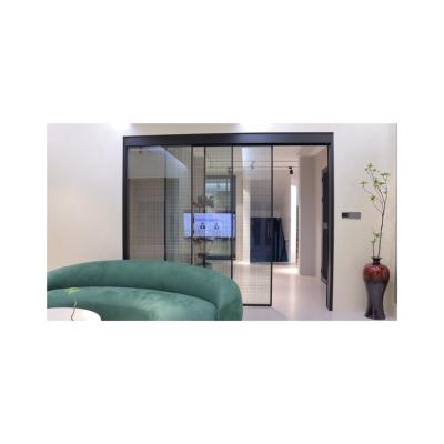 China Interior Windproof Bathroom Door High Security Custom Design Glass Sliding Doors System Door for sale