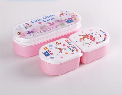 China EVERSMILY Microwavable Plastic Box BPA- Bento Kids Lunch Box Customized Free Leakproof Food Container Snacks Fruit Vegetable for sale