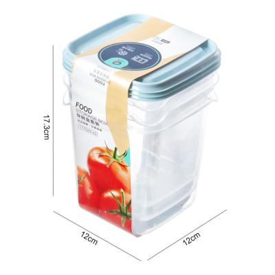 China EVERSMILY Microwavable 39.6 Ounce 1170ml Rectangular Dishwasher Safe 3 Pack Meal Food Container Prep Containers Set Clear Plastic Storage Bin for sale