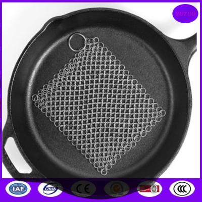 China stainless sreel 1.2mm wire diamerter cast iron scrubber/pot scrubber made in china for sale