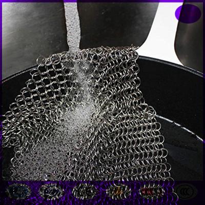 China 10mm Extra Large Chain Mail Scrubber for Cast Iron Pan cleaning  made in china for sale