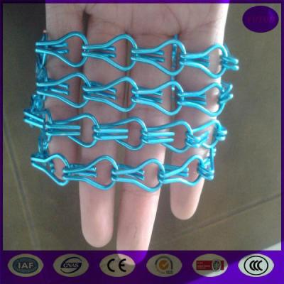 China Blue color Chain link fly screens curtain  keeping insects out and decoration from China for sale