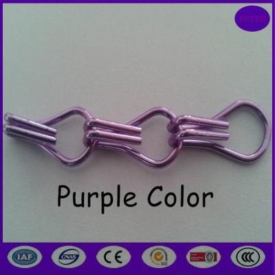 China Purple color Fashionable Decorative Aluminium Double Hooks Chain Fly Screen Curtain for sale