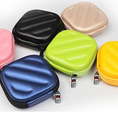 China Waterproof Wholesale Square Shape Colorful Waterproof EVA Headphone Case Earphones Storage Carrying Case for sale