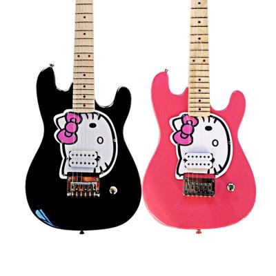 China Cutway GEG02 factory wholesale cheap Basswood kids electric guitar made in china electric profession handmade guitar for sale