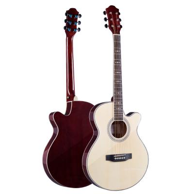 China GM005 40 Inch Cheap Slim Fir Music Luster Solid Wood Acoustic Guitar Acoustic Guitar for sale