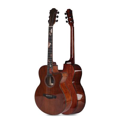 China 40 Inch Musical Specular Specular Back Basswood Decal Factory Player GM007 Acoustic Guitar for sale