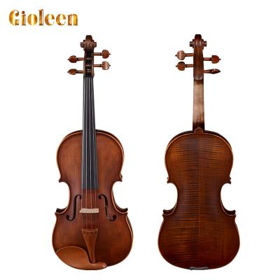 China China Professional Handmade High Quality Antique Fiddle Solid Wood Violin 4/4 White Pine Violin FLV2113 for sale