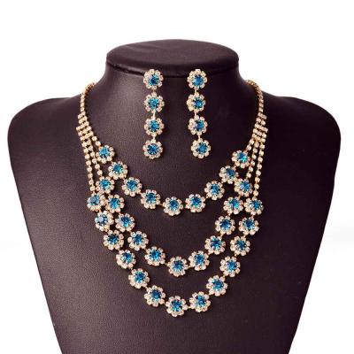 China Yiwu Romantic ruigang nigerian necklace sets for wedding moroccan ring stand necklace jewelry for sale