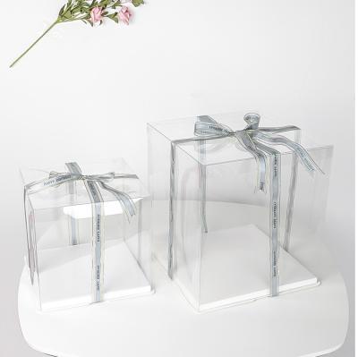 China Materials Factory Direct Supply Recycled Customizable PET Transparent Cake Boxes for sale