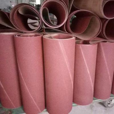 China Polishing wood floor/stainless stell alumina abrasive cloth flexible sanding belt for machine sanding polishing wood for sale