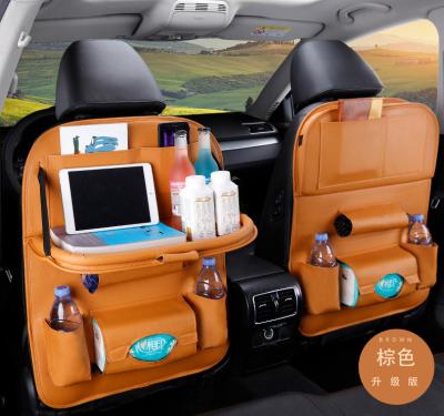 China Fashion Universal Factory Wholesale Cheap Multifunctional Waterproof PU Leather Back Seat Car Seat Backseat Storage Organizer Bag Low MOQ for sale