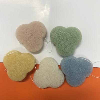 China Face And Body Three Petals Shape 100% Natural Organic Konjac Sponge For Facial Cleanse for sale