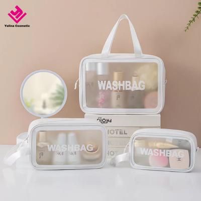 China Fashion Yalina Clear Clear Beauty Bag Travel Makeup Wash Cosmetic Bag for sale